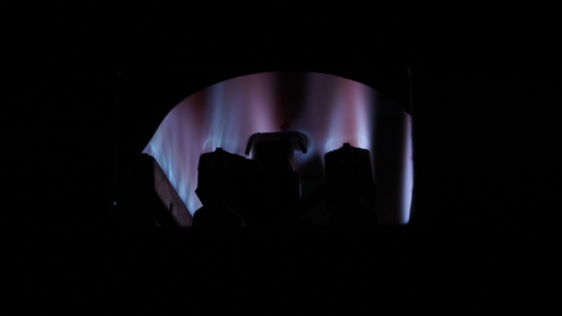 Gas burning inside a boiler; taken in my apartment in Kraków.