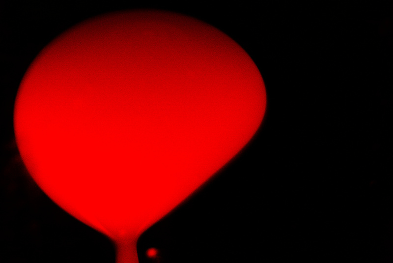 Lava in lava lamp.
