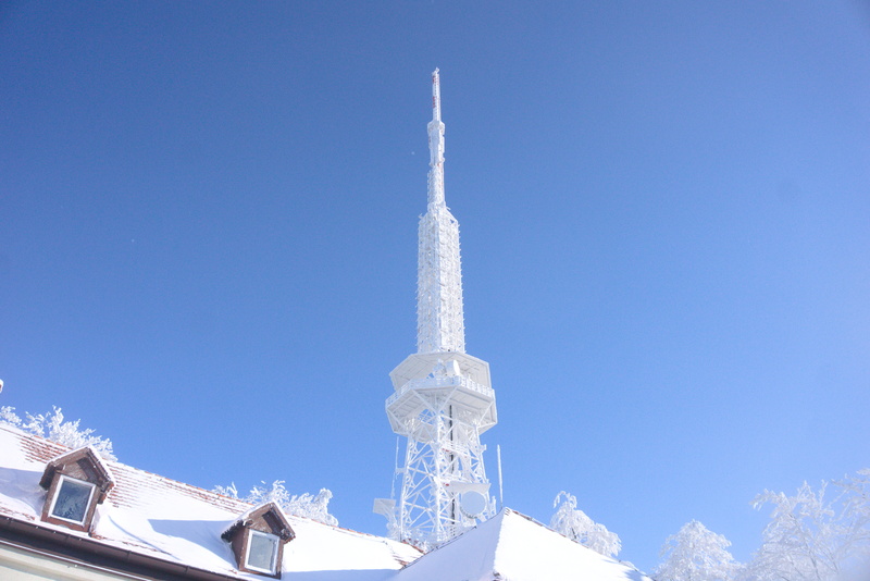 Top of Ślęża during winter; Wrocław.