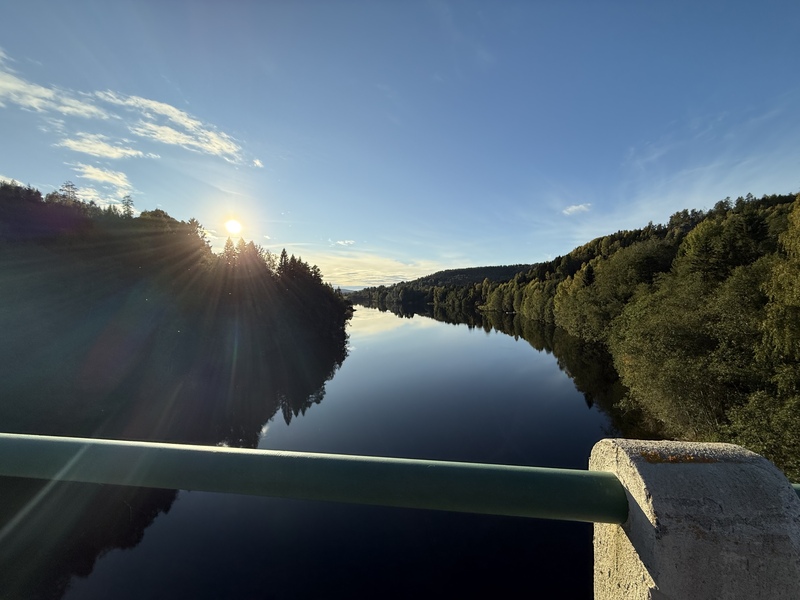 Bridge somewhere between Sundsvall and Sörfors, calm water below it.